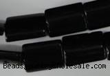 CBS275 15.5 inches 13*18mm flat tube blackstone beads wholesale