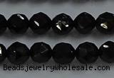 CBS525 15.5 inches 6mm faceted round natural black spinel beads