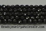 CBS534 15.5 inches 3mm faceted round black spinel beads