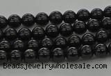 CBS539 15.5 inches 4mm round black spinel beads wholesale
