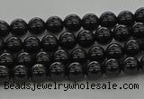 CBS539 15.5 inches 4mm round black spinel beads wholesale