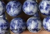 CBS604 15.5 inches 12mm round blue spot stone beads wholesale