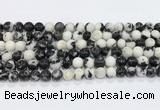 CBW172 15.5 inches 8mm round black & white jasper gemstone beads wholesale