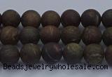 CBZ601 15.5 inches 6mm round matte bronzite beads wholesale