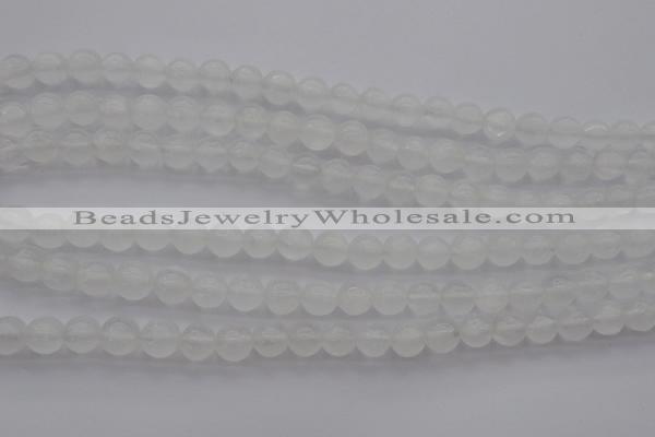 CCA353 15.5 inches 8mm round white calcite beads wholesale