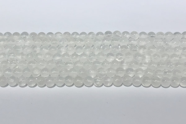 CCA510 15.5 inches 6mm round white calcite gemstone beads