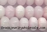 CCA535 15 inches 6*8mm rondelle pink calcite beads