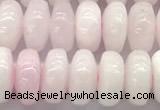 CCA536 15 inches 6*10mm rondelle pink calcite beads