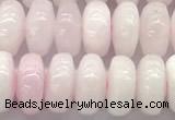 CCA536 15 inches 6*10mm rondelle pink calcite beads