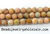 CCA555 15.5 inches 14mm round peach calcite gemstone beads