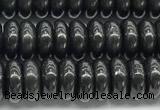 CCB1196 15 inches 4.5*10mm rondelle shungite gemstone beads