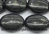 CCB1202 15 inches 13*18mm oval shungite gemstone beads