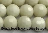 CCB1211 15 inches 8mm faceted round ivory jasper beads