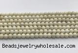 CCB821 15.5 inches 6mm round ivory jasper gemstone beads wholesale