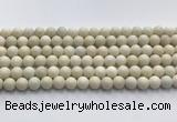 CCB822 15.5 inches 8mm round ivory jasper gemstone beads wholesale