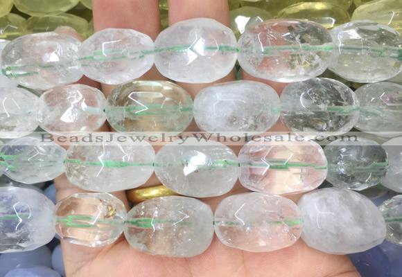 CCBS01 15 inches 12*16mm - 13*18mm faceted nuggets green crystal beads