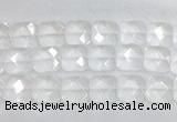 CCBS19 15 inches 20mm faceted square white crystal beads wholesale CCBS19 15 inches 20mm faceted square white crystal beads wholesale