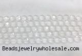 CCBS21 15 inches 12mm faceted coin white crystal beads wholesale