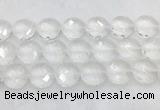 CCBS25 15 inches 20mm faceted coin white crystal beads wholesale