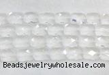 CCBS36 15 inches 13*18mm faceted rectangle white crystal beads wholesale
