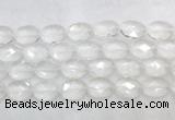 CCBS42 15 inches 13*18mm faceted oval white crystal beads wholesale