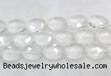 CCBS43 15 inches 15*20mm faceted oval white crystal beads wholesale