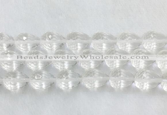 CCBS48 15 inches 13*18mm faceted teardrop white crystal beads wholesale