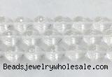 CCBS49 15 inches 15*20mm faceted teardrop white crystal beads wholesale