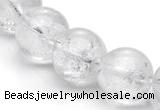 CCC09 15.5 inches 14mm round white crystal beads Wholesale