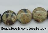 CCD03 15.5 inches 16mm flat round cordierite beads wholesale