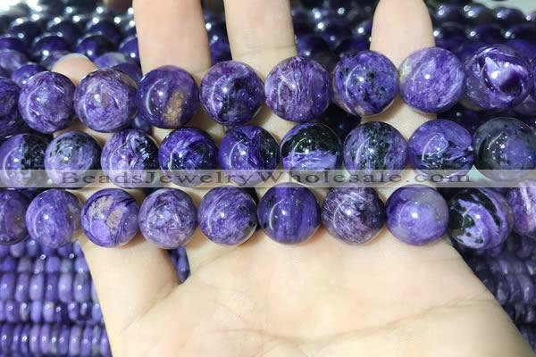 CCG141 15.5 inches 13mm round charoite gemstone beads