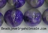 CCG304 15.5 inches 12mm round natural charoite gemstone beads