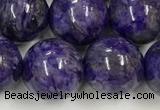 CCG313 15.5 inches 12mm round dyed charoite beads wholesale