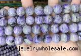 CCG322 15.5 inches 12mm round natural charoite beads wholesale