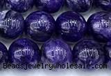 CCG326 15 inches 8mm round dyed charoite beads