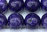 CCG327 15 inches 10mm round dyed charoite beads