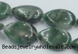 CCJ07 15.5 inches 18*25mm flat teardrop natural African jade beads