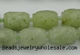 CCJ323 15.5 inches 12*16mm - 13*18mm carved drum China jade beads