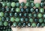 CCJ340 15.5 inches 12mm faceted round China green jade beads