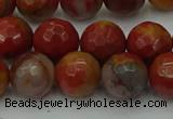 CCJ463 15.5 inches 10mm faceted round colorful jasper beads