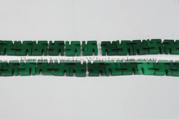 CCN3965 15.5 inches 20*20mm svastika candy jade beads wholesale