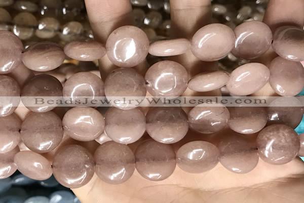 CCN5865 15 inches 15mm flat round candy jade beads Wholesale