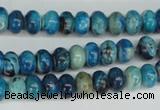 CCO170 15.5 inches 5*8mm rondelle dyed natural chrysotine beads