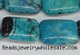 CCO194 15.5 inches 22*30mm rectangle dyed natural chrysotine beads