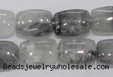 CCQ176 15.5 inches 13*18mm rectangle cloudy quartz beads wholesale