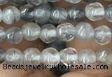 CCQ580 15.5 inches 4mm faceted round cloudy quartz beads wholesale