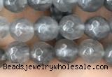 CCQ581 15.5 inches 6mm faceted round cloudy quartz beads wholesale