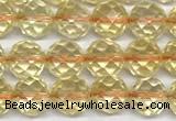 CCR398 15 inches 6mm faceted round citrine beads