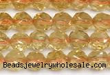 CCR415 15 inches 6mm faceted nuggets citrine beads