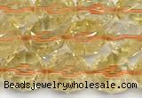 CCR417 15 inches 10mm faceted nuggets citrine beads